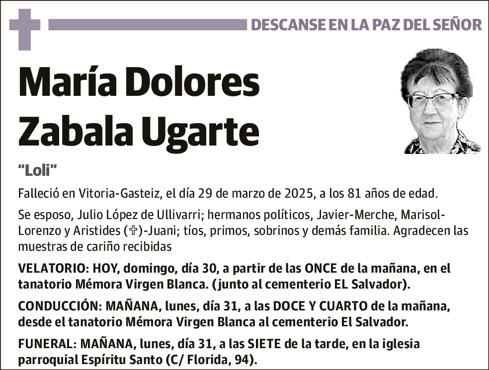 María Dolores Zabala Ugarte