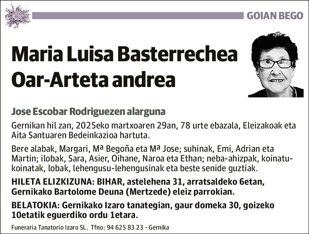 María Luisa Basterrechea Oar-Arteta
