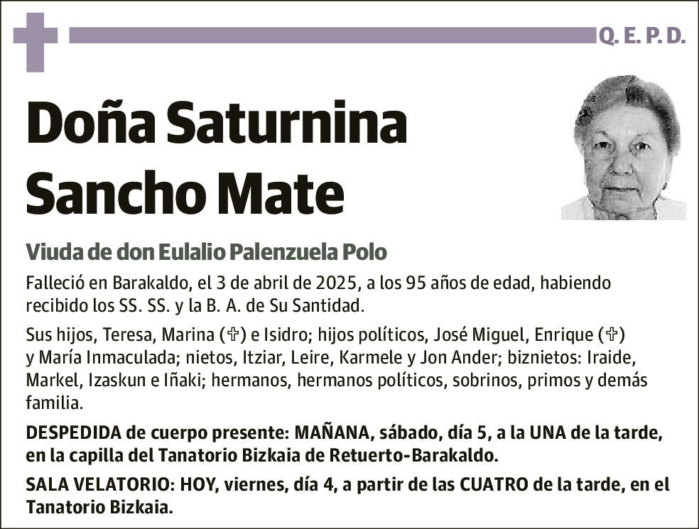 Saturnina Sancho Mate