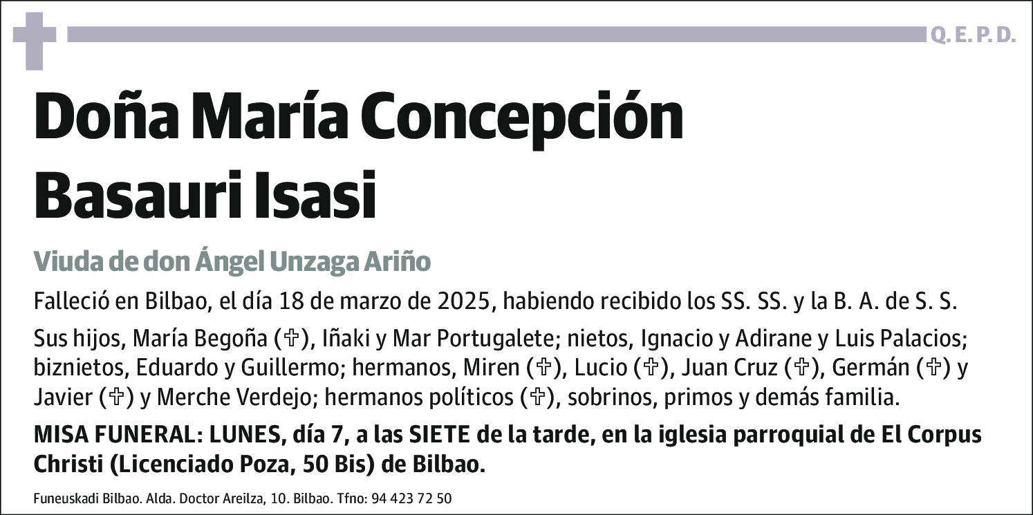 María Concepción Basauri Isasi