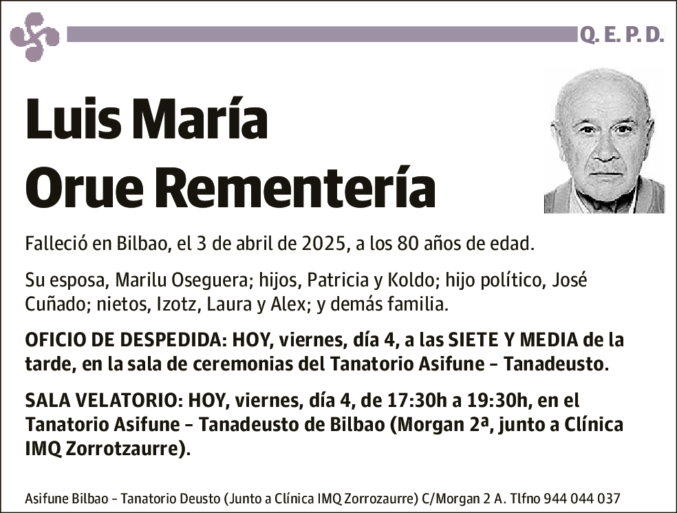 Luis María Orue Rementeria