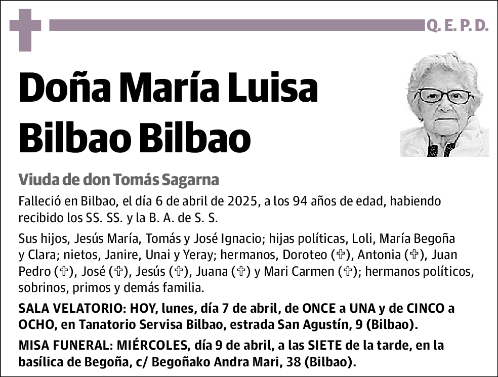 Maria Luisa Bilbao Bilbao