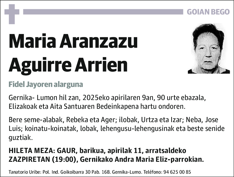 Maria Aranzazu Aguirre Arrien