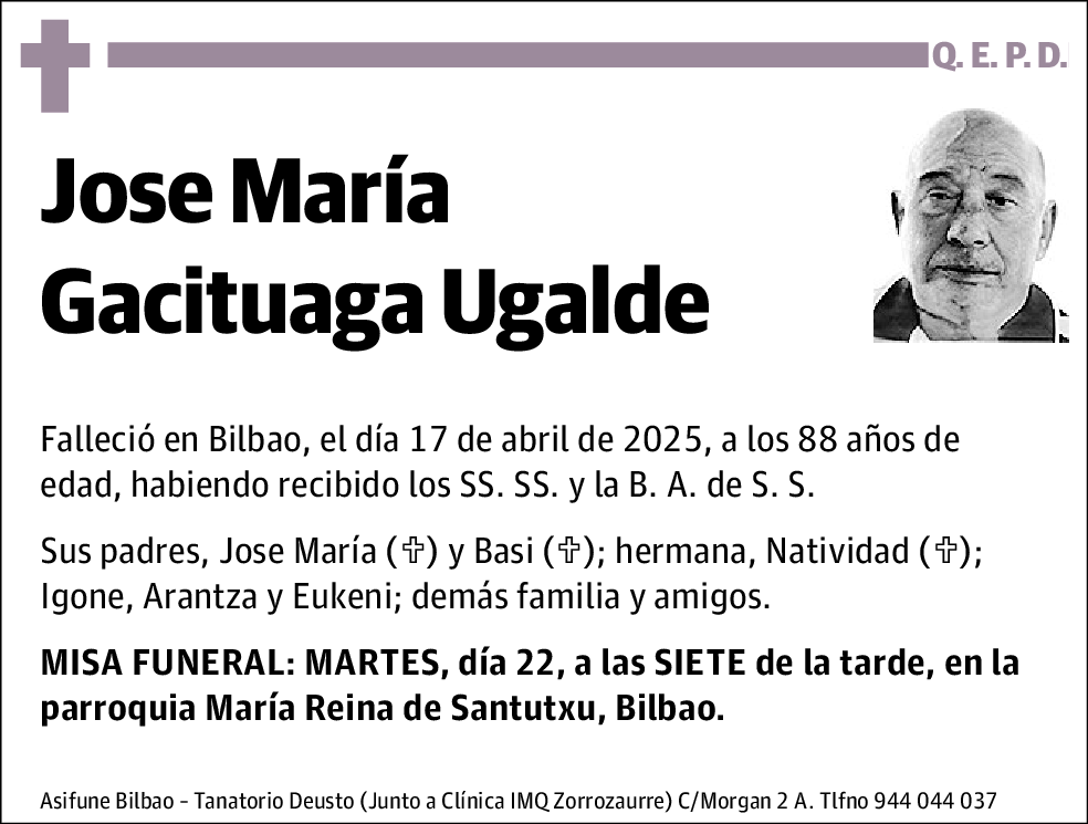Jose María Gacituaga Ugalde