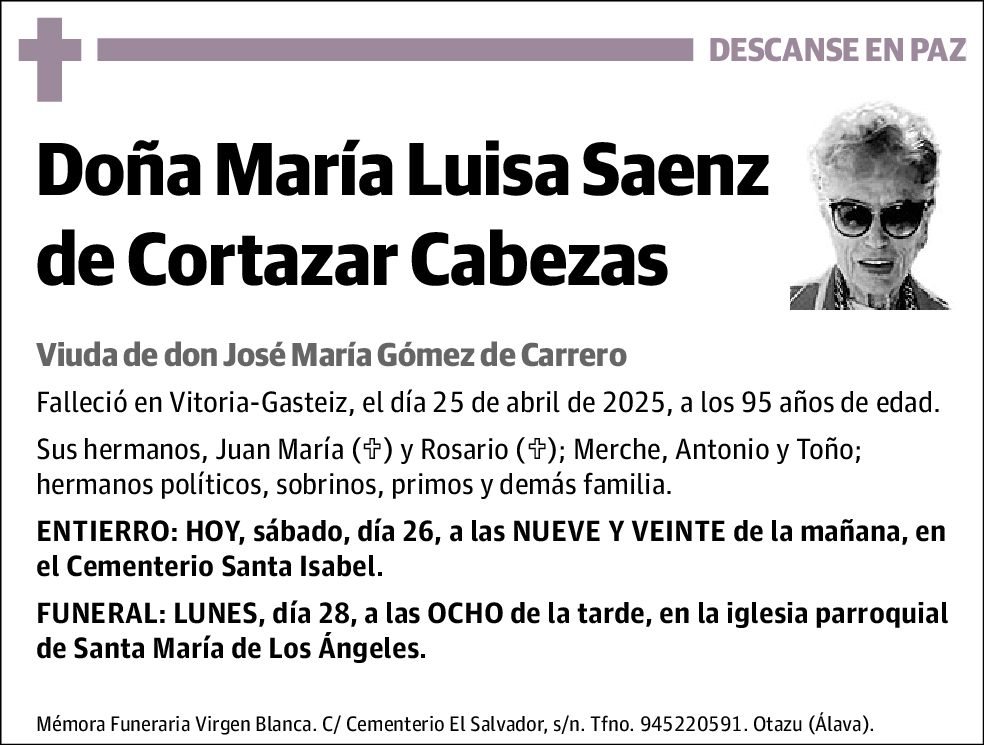 María Luisa Saenz de Cortazar Cabezas