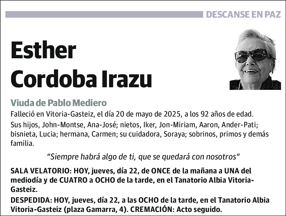 Esther Cordoba Irazu