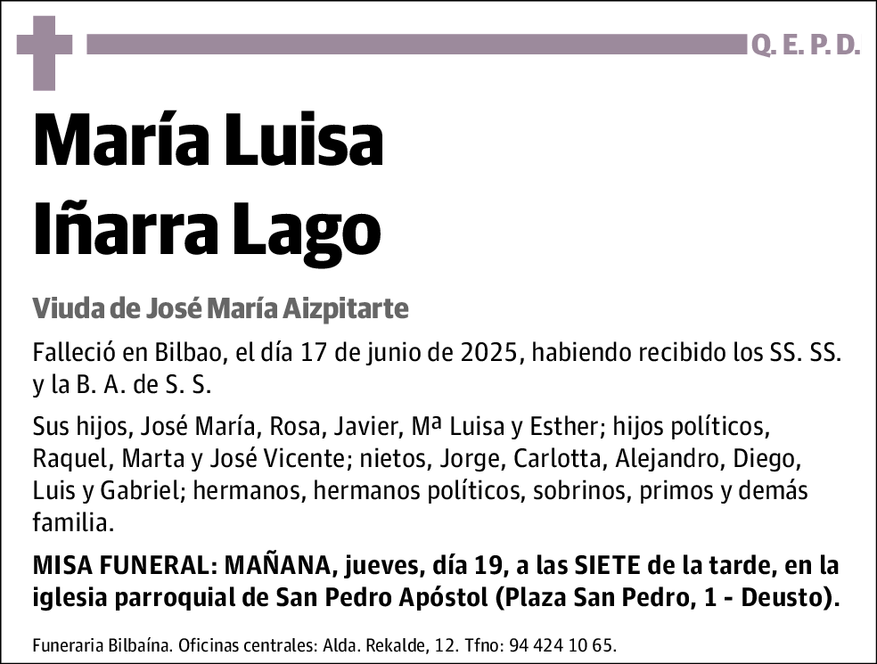 María Luisa Iñarra Lago