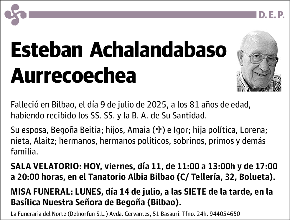 Esteban Achalandabaso Aurrecoechea