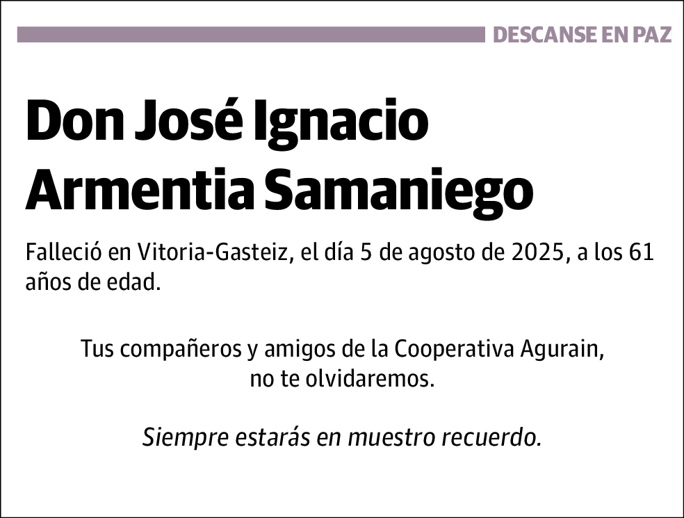Jose Ignacio Armentia Samaniego