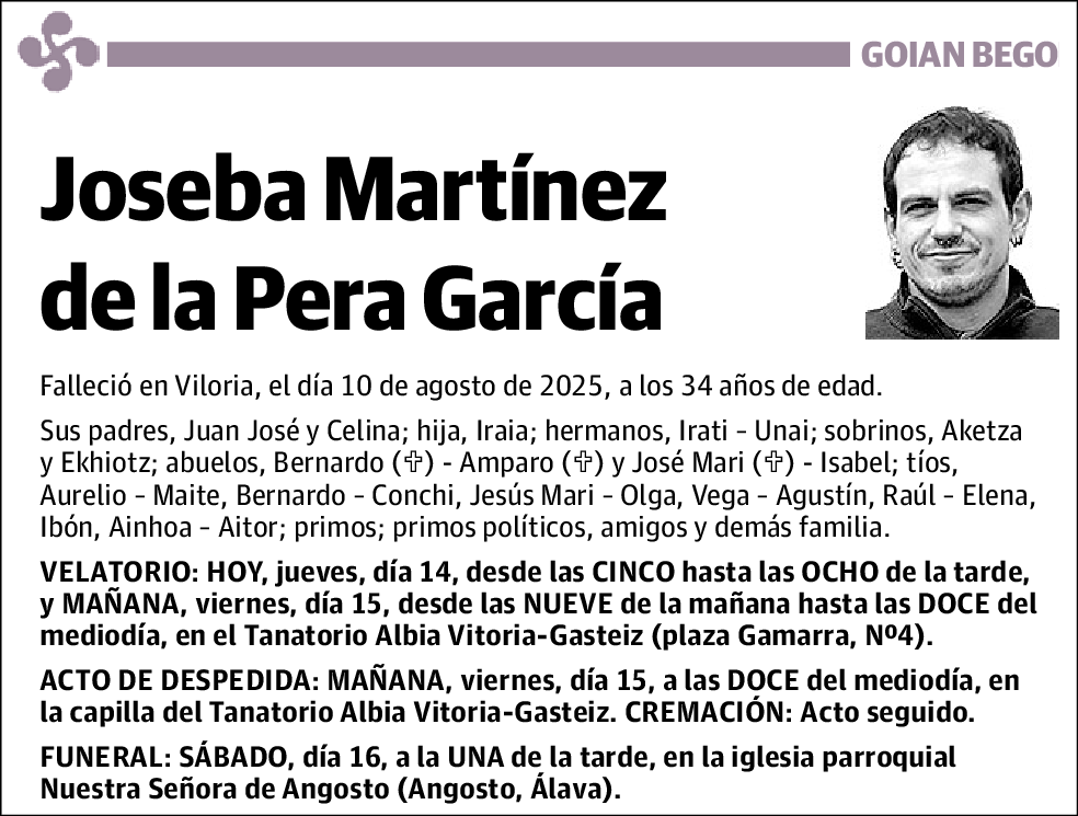 Joseba Martínez de la Pera García
