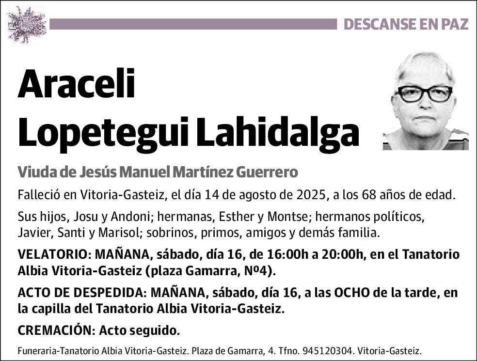 Araceli Lopetegui Lahidalga