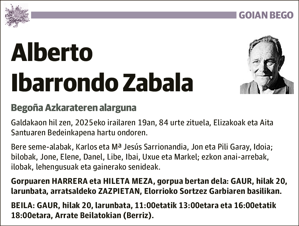Alberto Ibarrondo Zabala