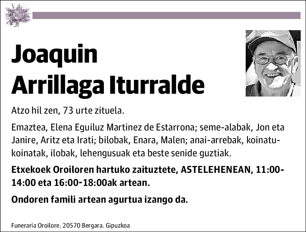 Joaquin Arrillaga Iturralde