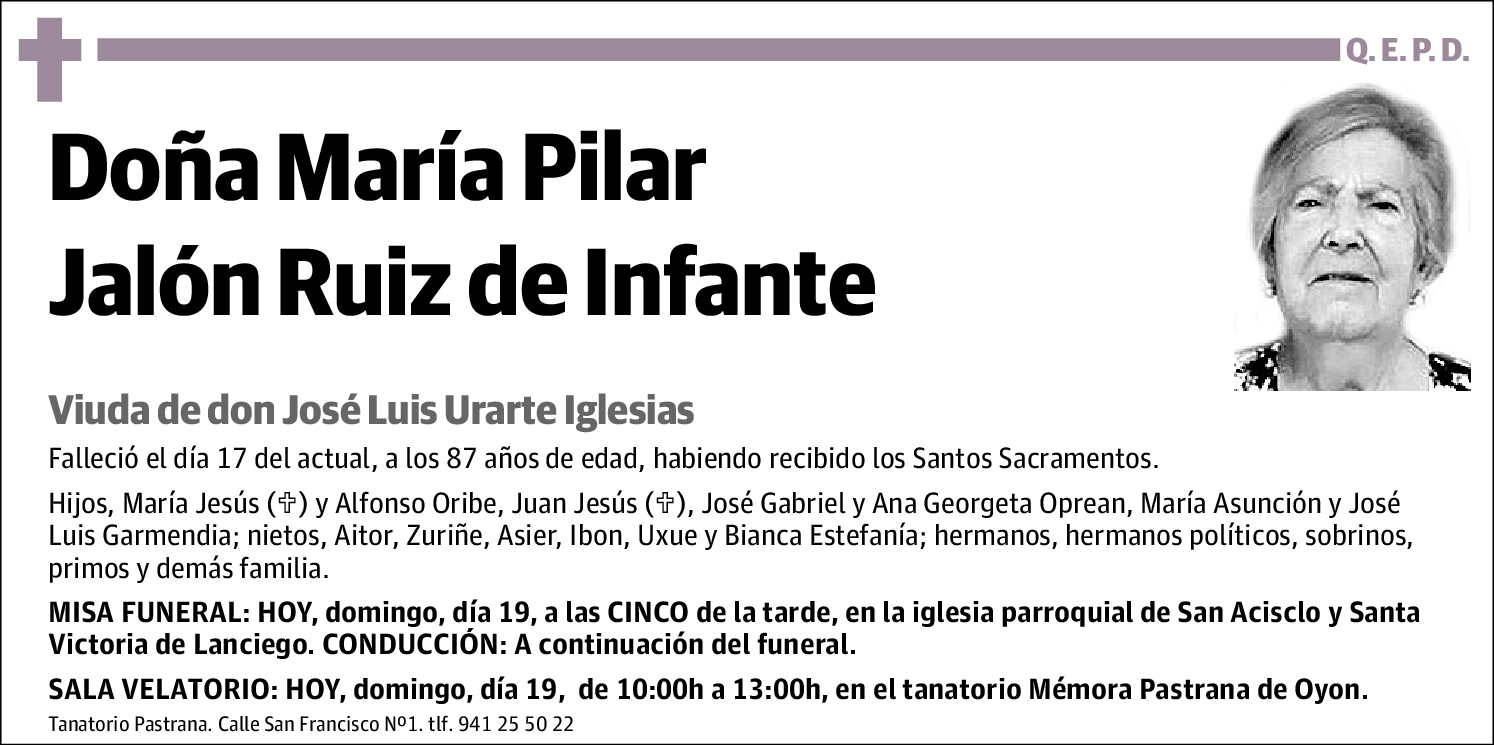 María Pilar Jalón Ruiz de Infante