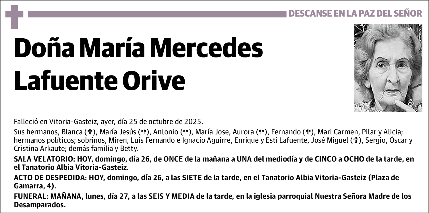 María Mercedes Lafuente Orive