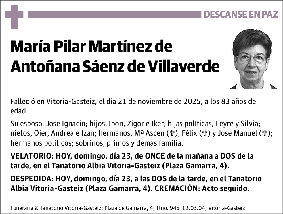Mª Pilar Martínez de Antoñana Sáenz de Villaverde