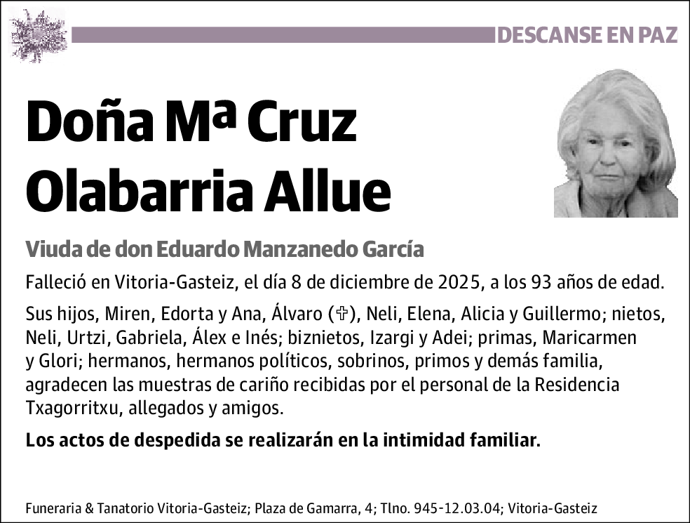 Mª Cruz Olabarria Allue