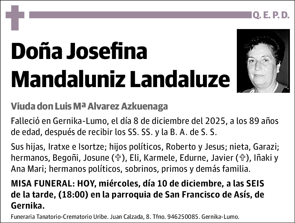 Josefina Mandaluniz Landaluze
