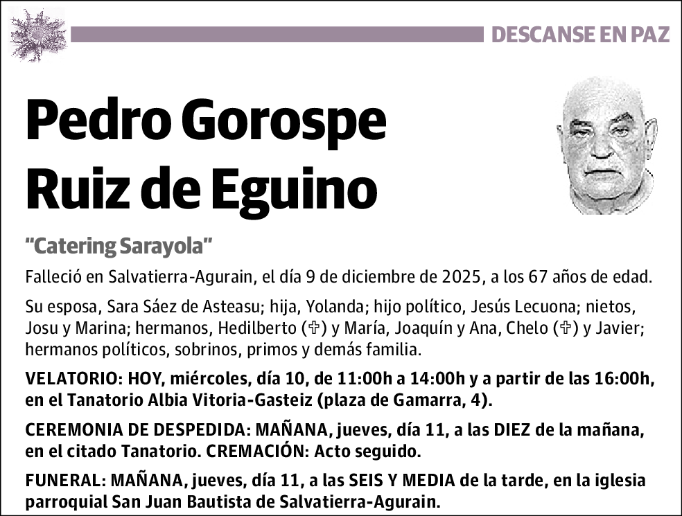 Pedro Gorospe Ruiz de Eguino