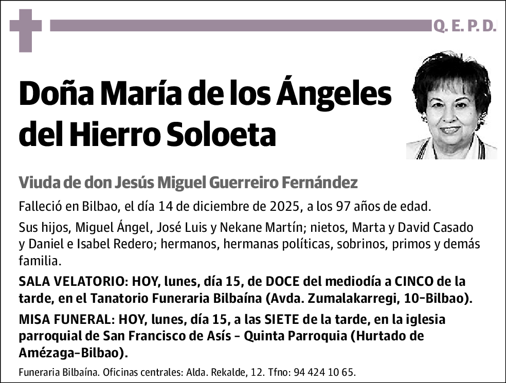 María de los Ángeles del Hierro Soloeta