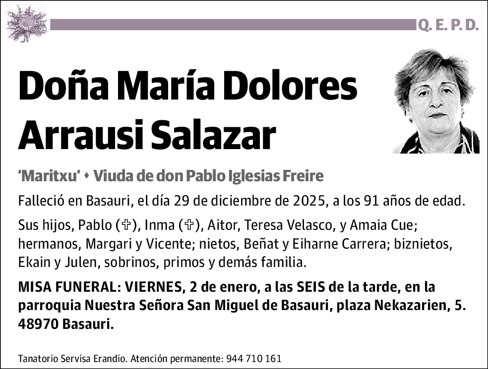 María Dolores Arrausi Salazar
