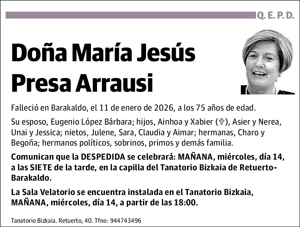 María Jesús Presa Arrausi