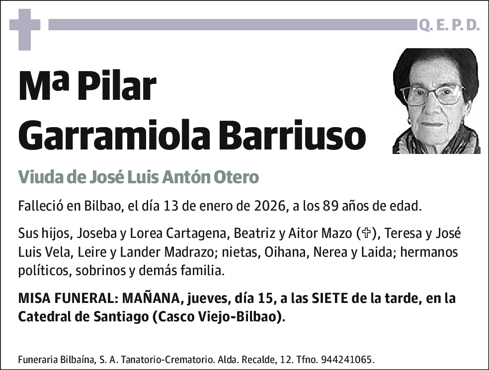 Maria Pilar Garramiola Barriuso