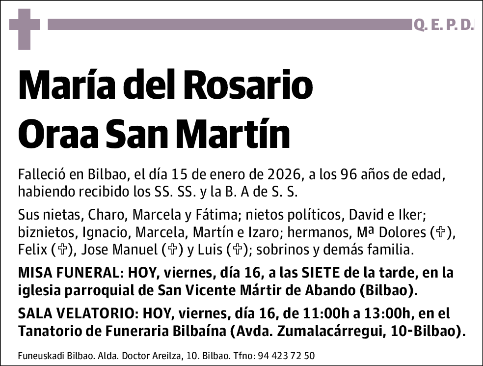 María del Rosario Oraa San Martín