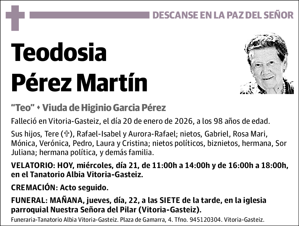 Teodosia Pérez Martín