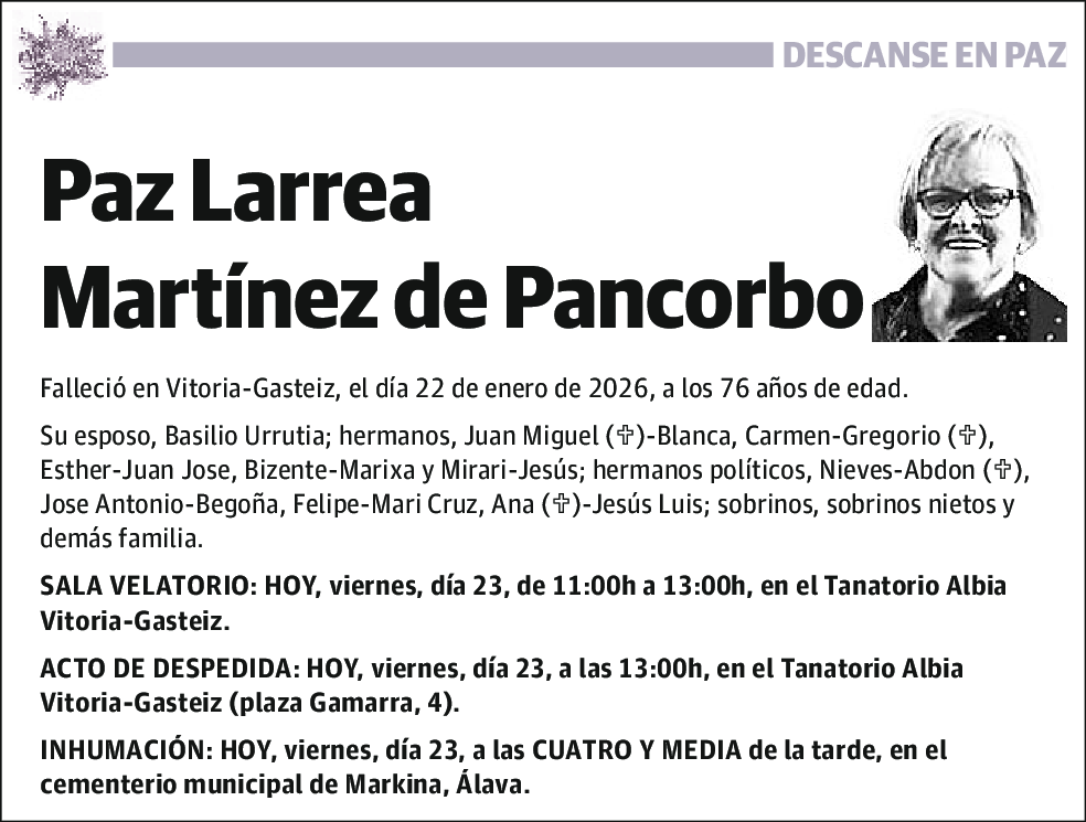 Paz Larrea Martínez de Pancorbo