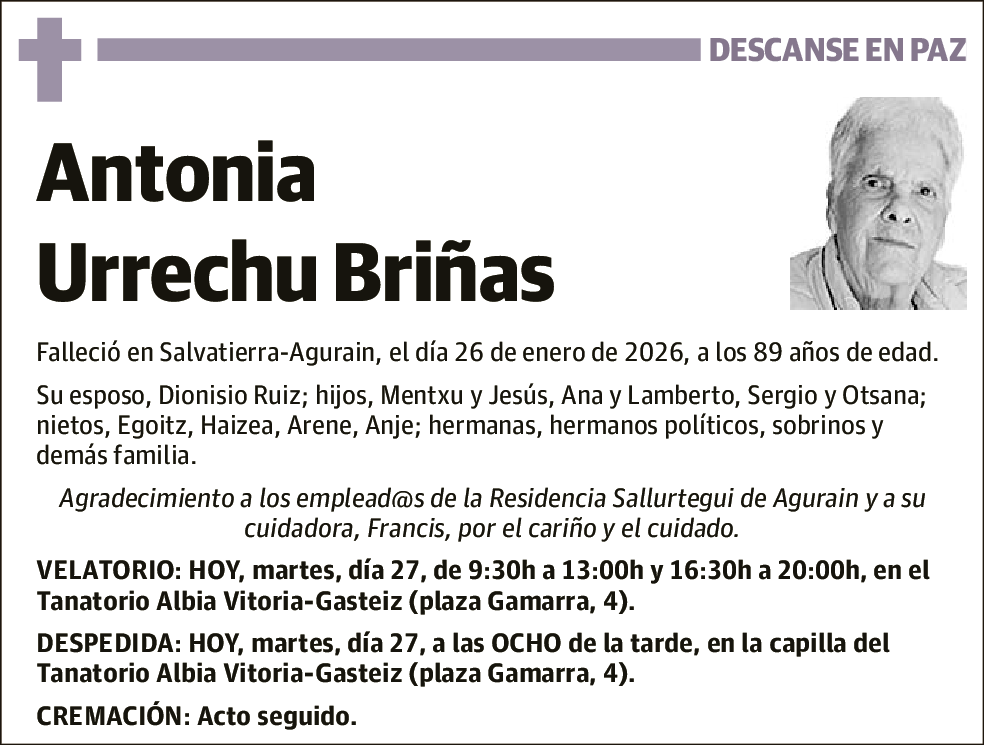 Antonia Urrechu Briñas