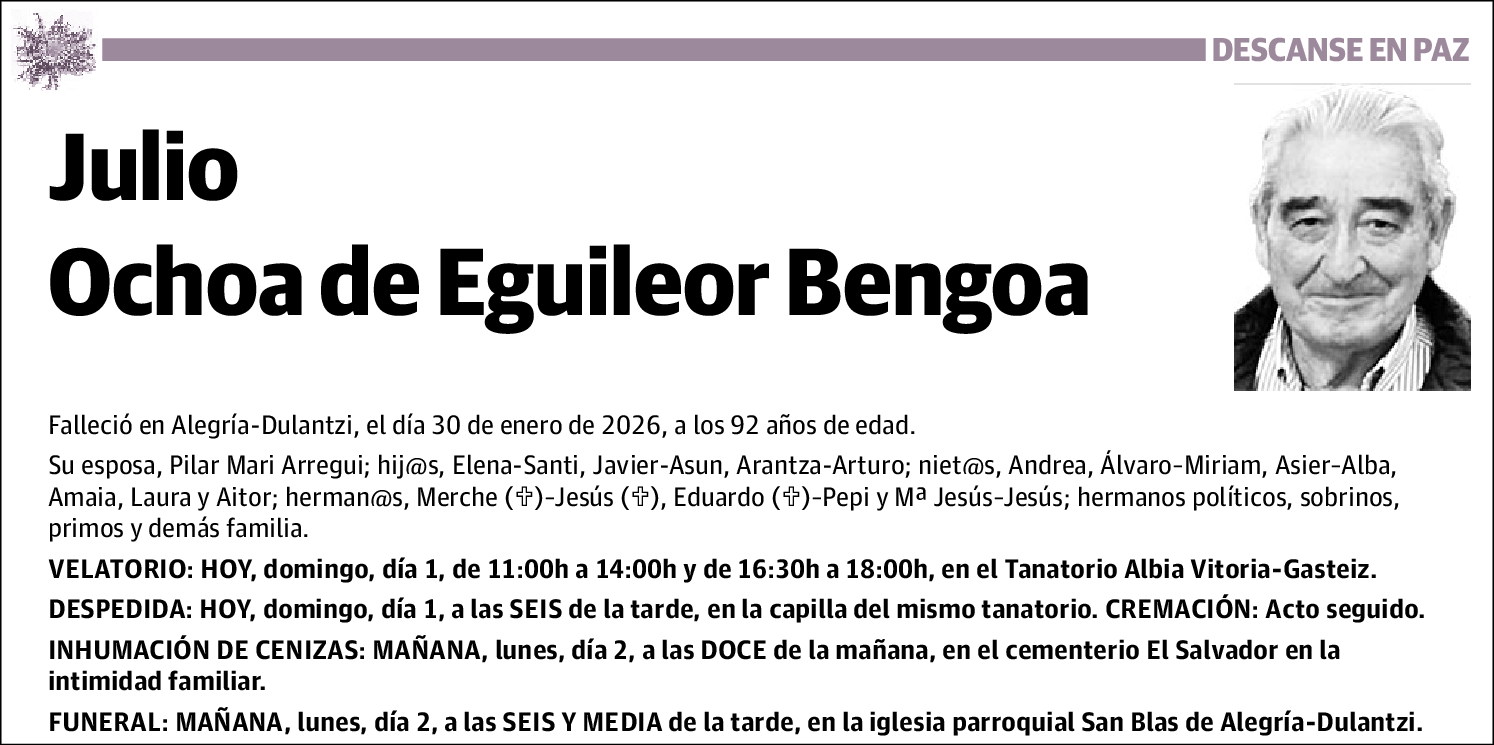 Julio Ochoa de Eguileor Bengoa