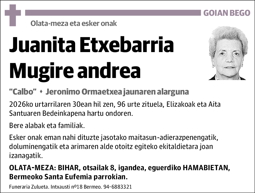 Juanita Etxebarria Mugire