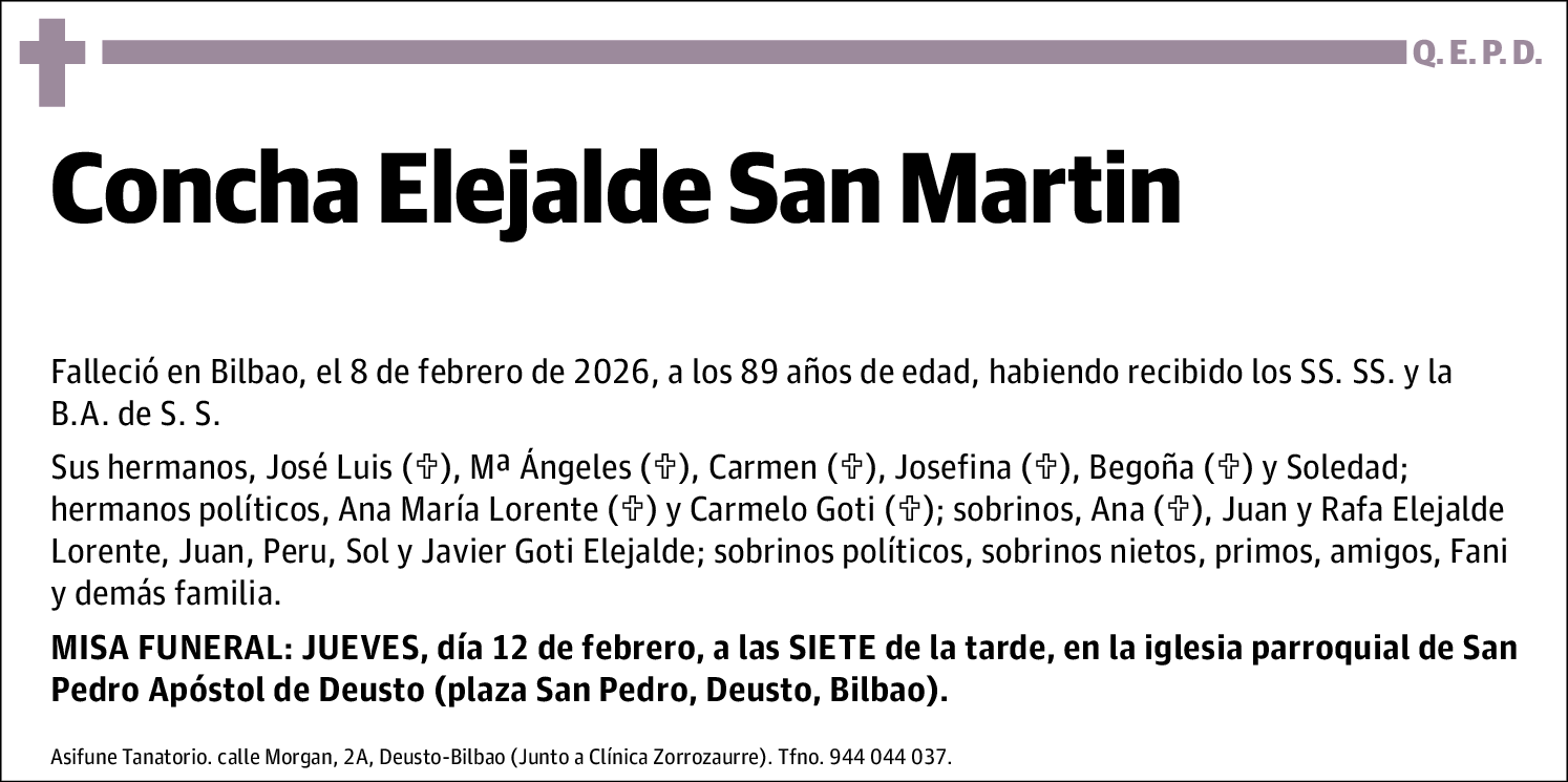 Concha Elejalde San Martín