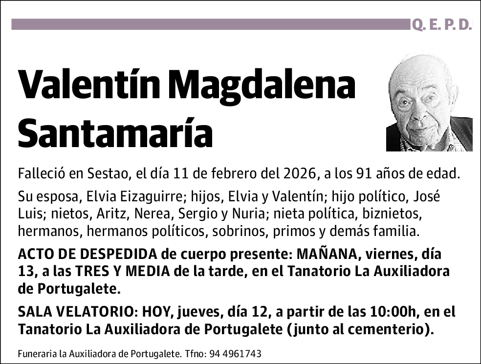 Valentín Magdalena Santamaría