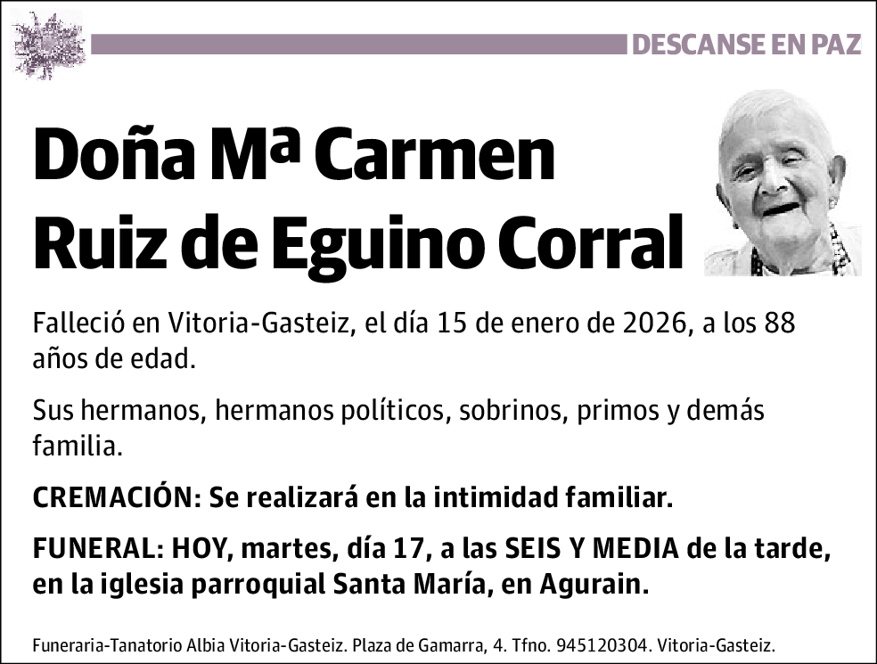 Mª Carmen Ruiz de Eguino Corral