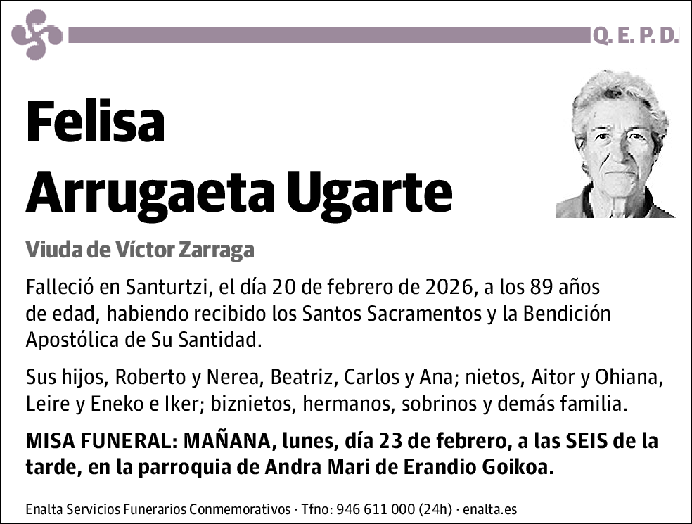 Felisa Arrugaeta Ugarte