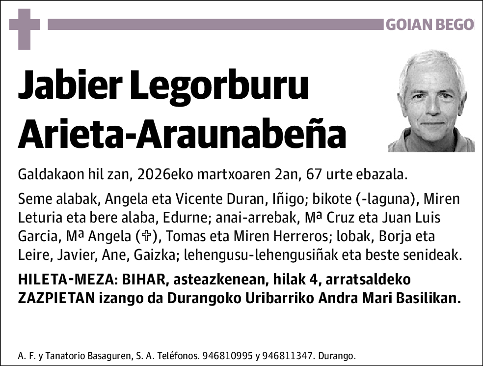 Jabier Legorburu Arieta-Araunabeña