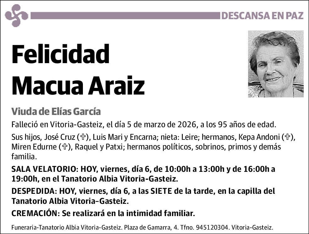 Felicidad Macua Araiz