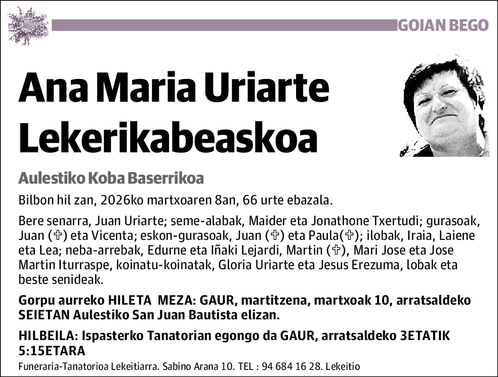 Ana Maria Uriarte Lekerikabeaskoa