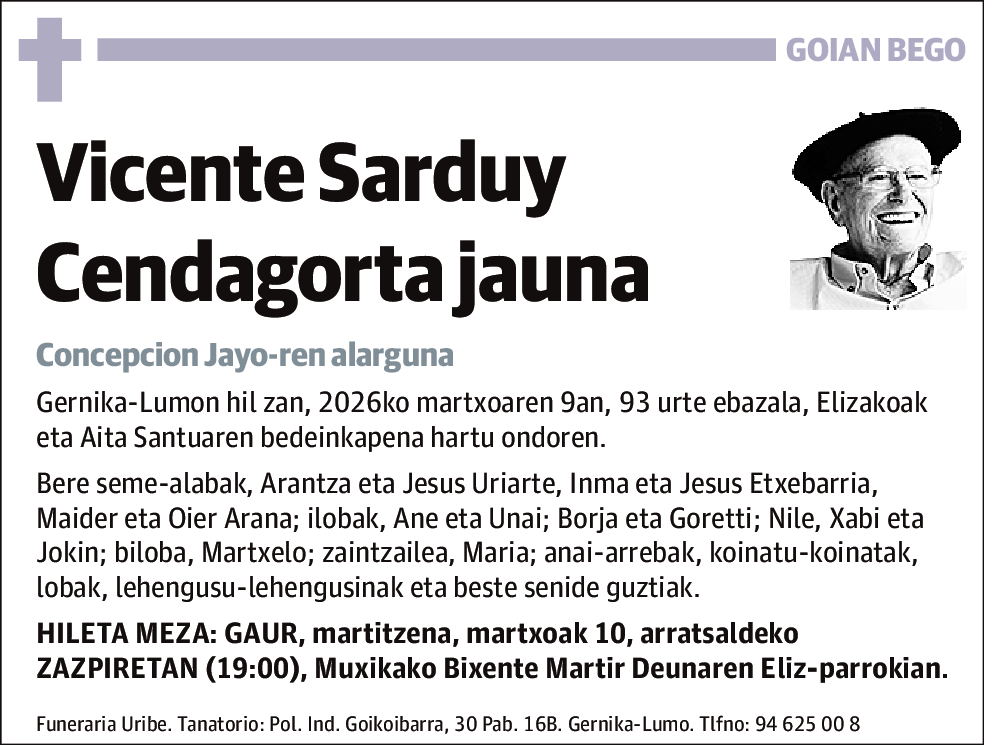 Vicente Sarduy Cendagorta