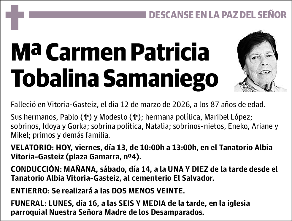 María Carmen Patricia Tobalina Samaniego