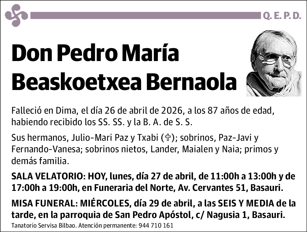 Pedro María Beaskoetxea Bernaola