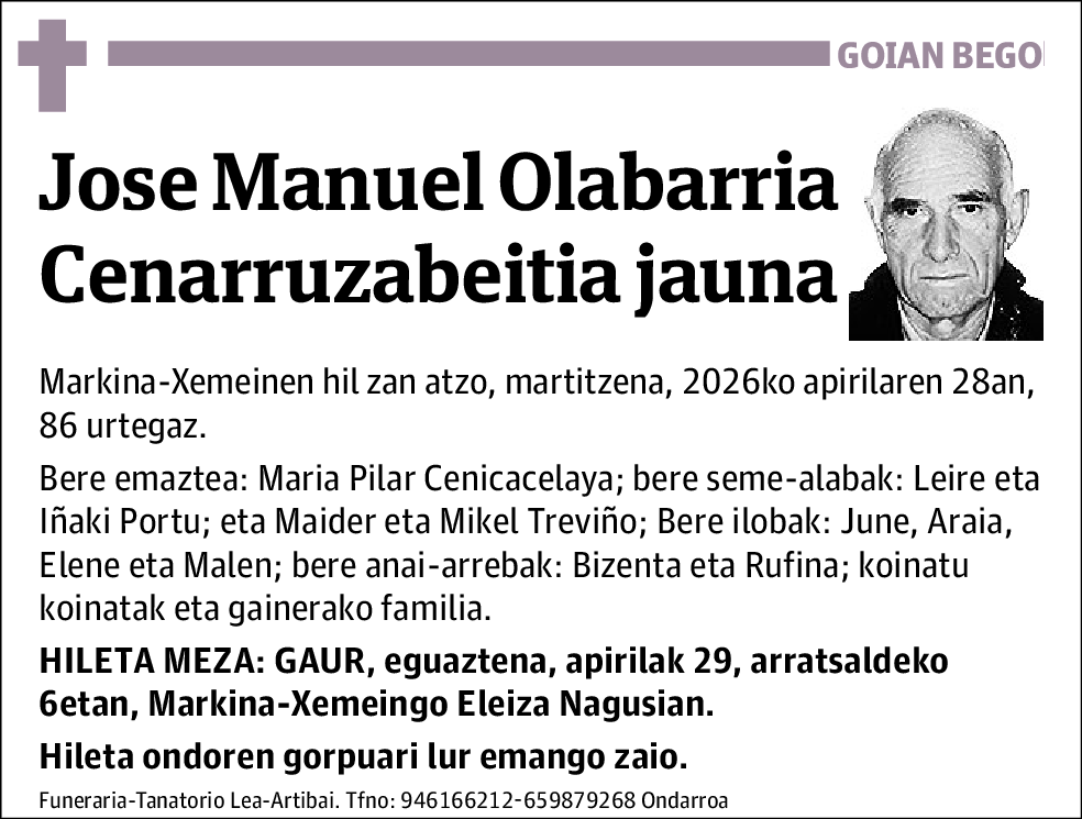Jose Manuel Olabarria Cenarruzabeitia