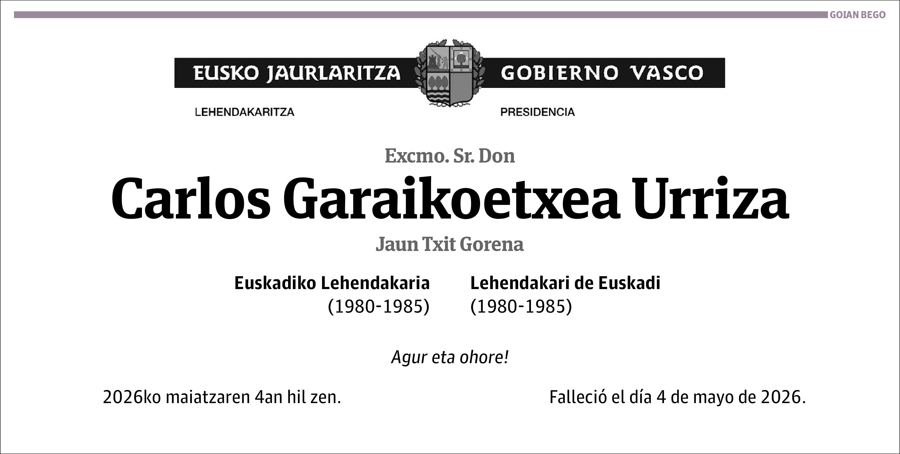 Carlos Garaikoetxea Urriza