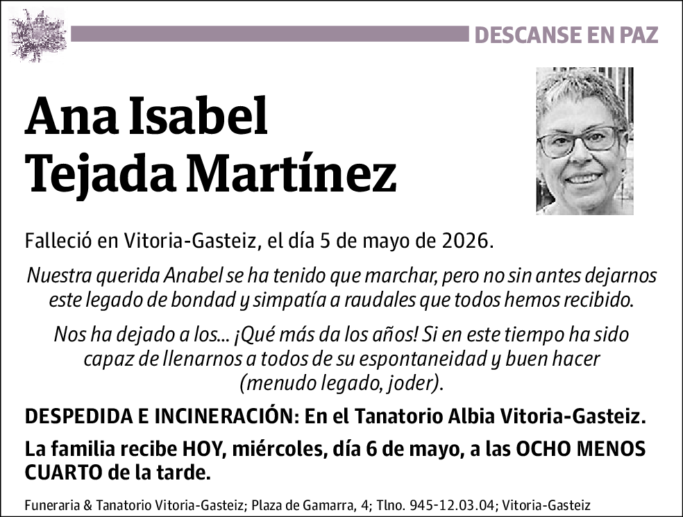 Ana Isabel Tejada Martínez