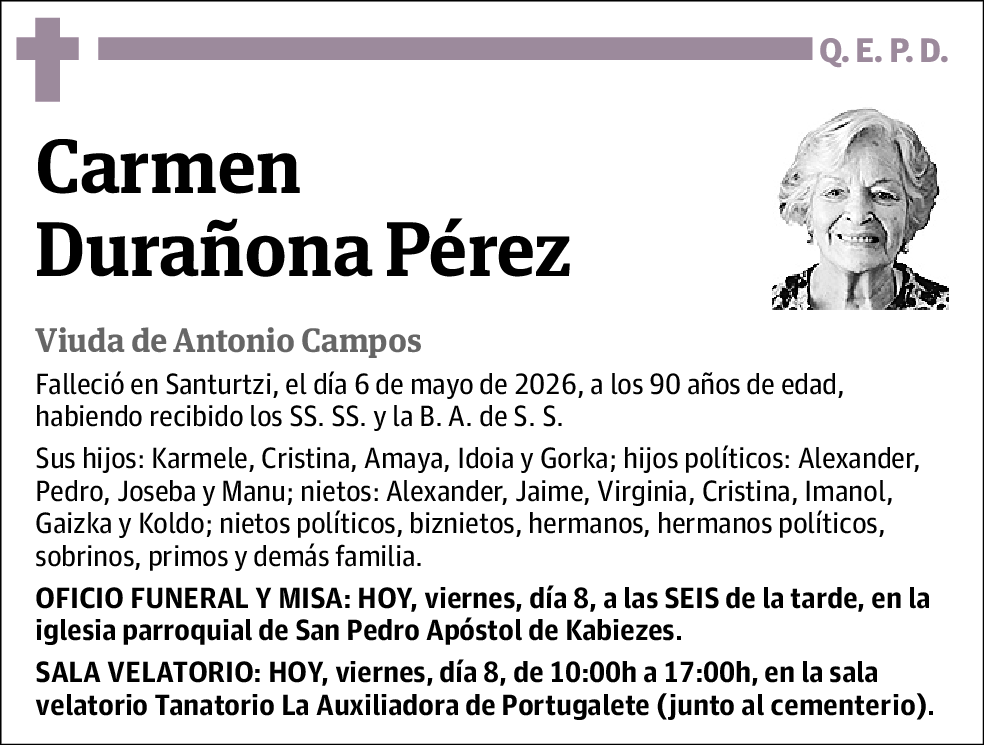 Maria Carmen Durañona Pérez