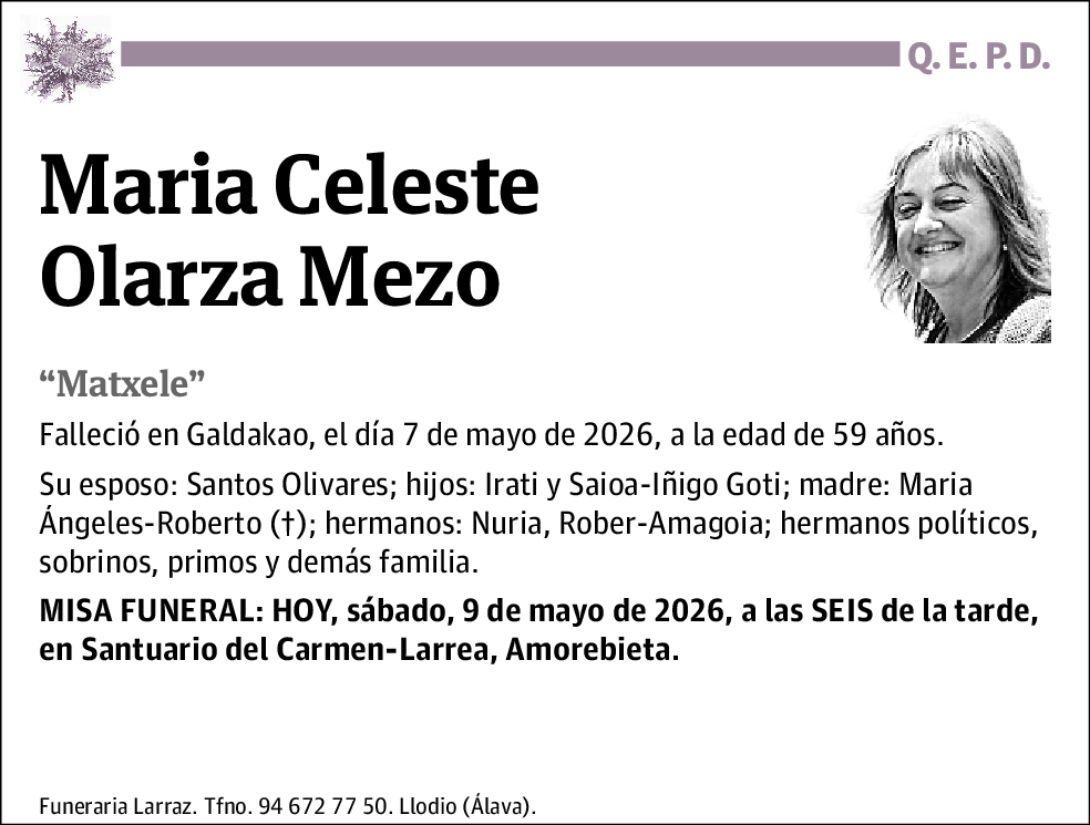 Maria Celeste Olarza Mezo