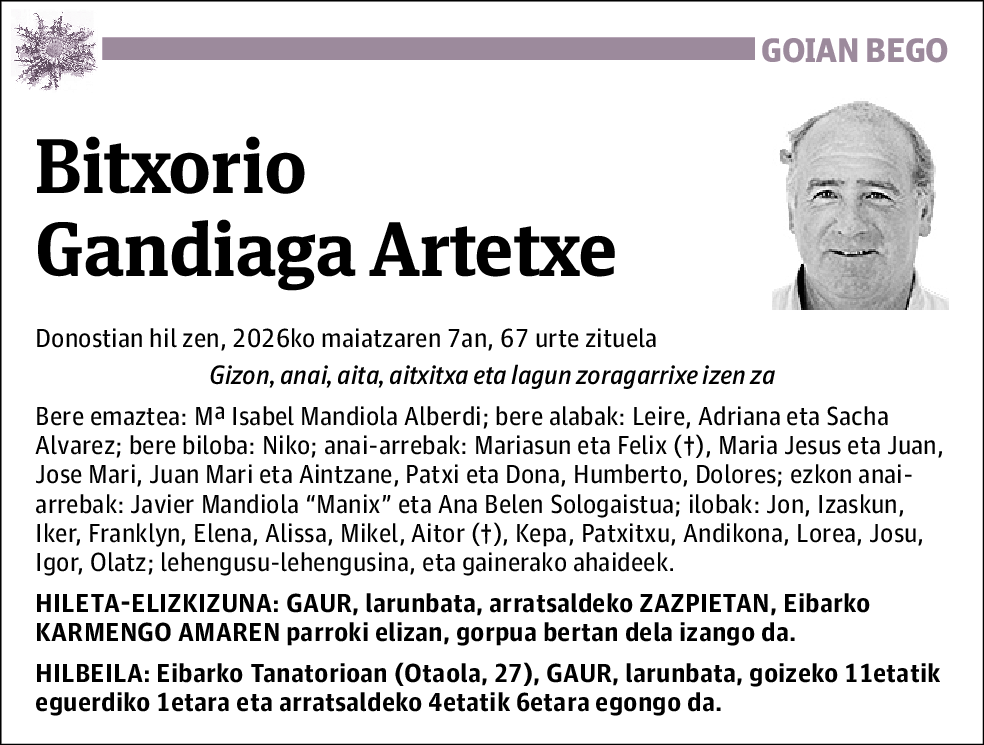 Bitxorio Gandiaga Artetxe