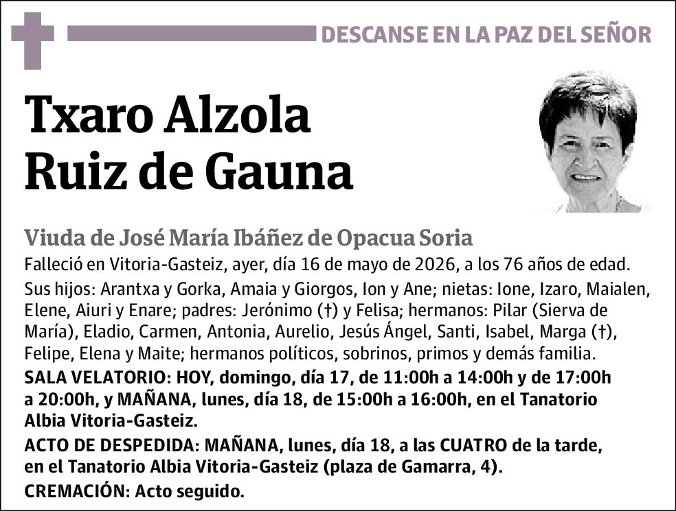Txaro Alzola Ruiz de Gauna